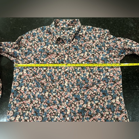Ralph Lauren Pink and Blue Floral Cotton Shirt Sz XL - Picture 7 of 8